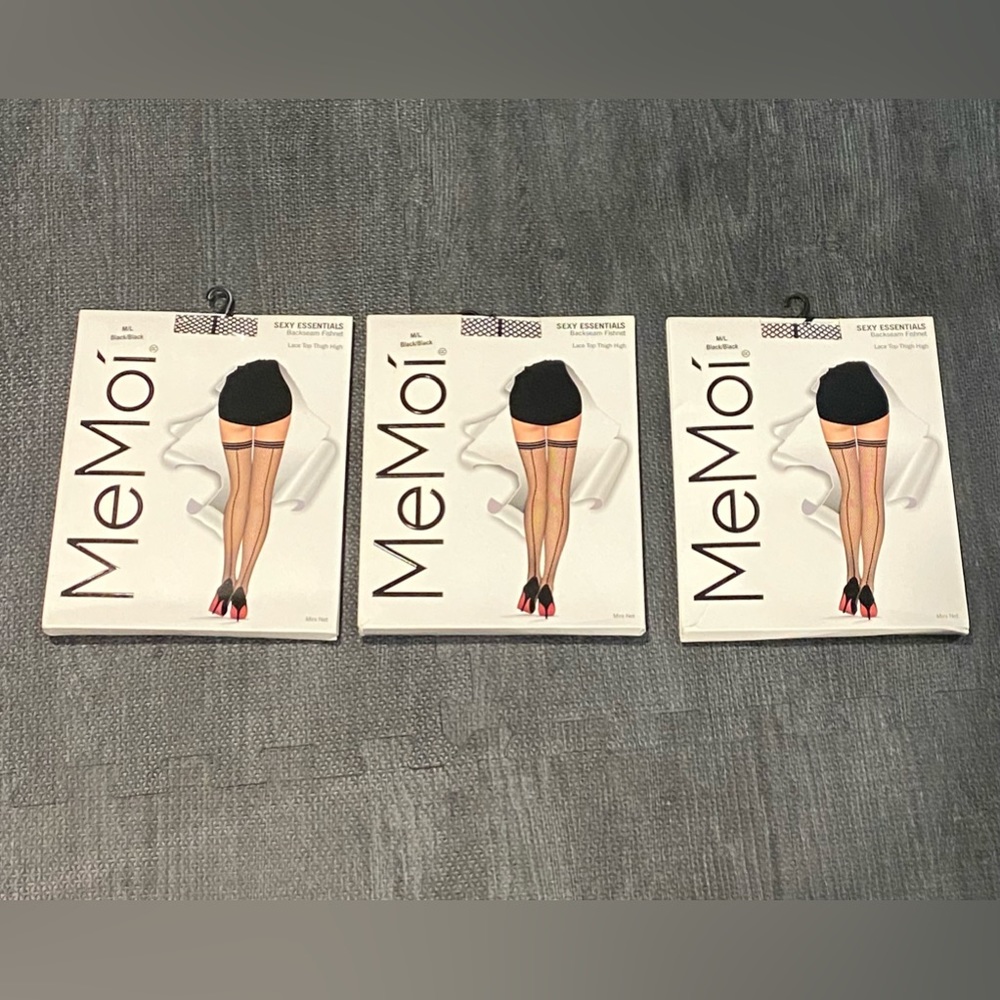 NEW Memoi WOMEN'S SEXY BACKSEAM NYLON FISHNET TIGHTS (3)